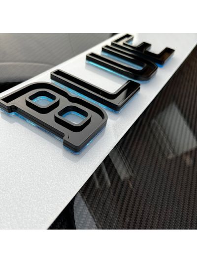 4D GHOST BLUE OUTLINE REPLACEMENT NUMBER PLATES