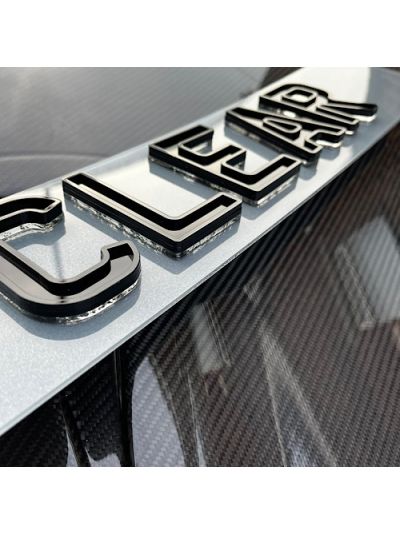 4D GHOST CLEAR OUTLINE REPLACEMENT NUMBER PLATES