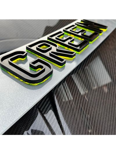 4D GHOST GREEN OUTLINE REPLACEMENT NUMBER PLATES