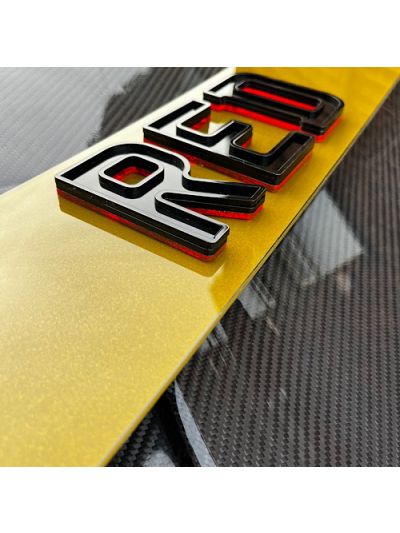 4D GHOST RED OUTLINE REPLACEMENT NUMBER PLATES