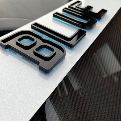 4D GHOST BLUE OUTLINE REPLACEMENT NUMBER PLATES