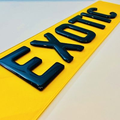 4D GEL BLACK REPLACEMENT NUMBER PLATES