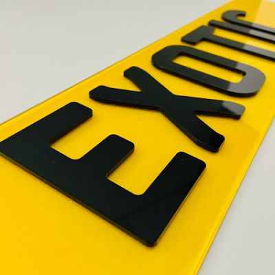 4D GLOSS BLACK NUMBER PLATES