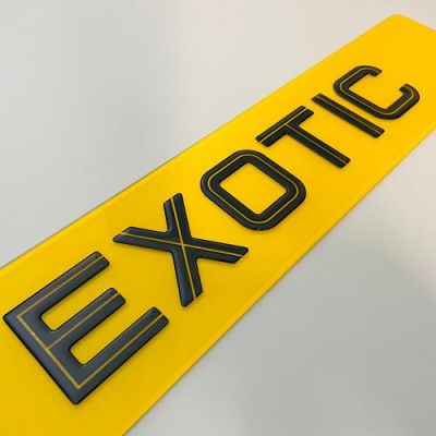 3D GEL HI LINE RAISED DOMED GLOSS BLACK NUMBER PLATES