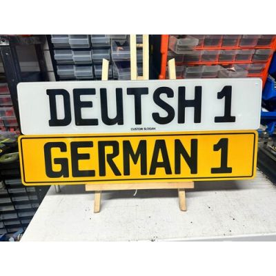 Printed German Number Plates