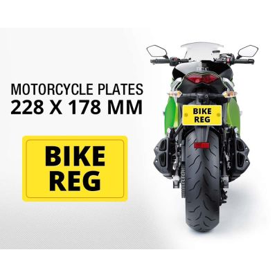 Motorcycle Number Plate (9"X7")