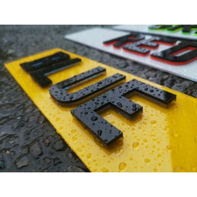 4D NEON BLUE REPLACEMENT NUMBER PLATES