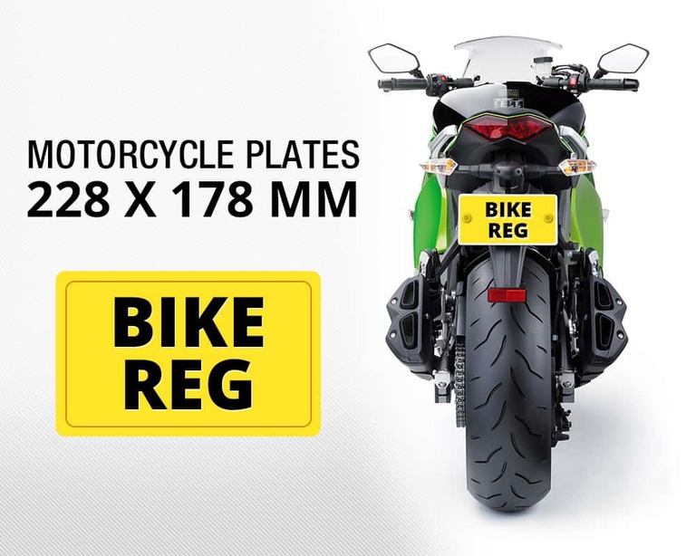 MOTORCYCLE NUMBER PLATE (9″X7″)