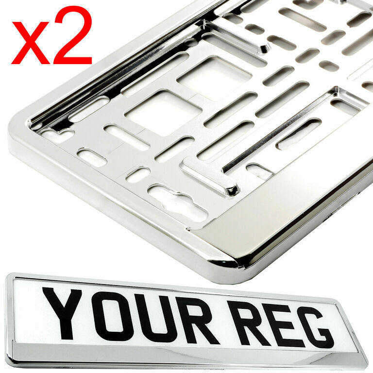 chrome number plate sorround