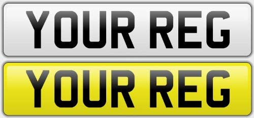 STANDARD REPLACEMENT CAR NUMBER PLATES (522MM WIDE X 112MM HIGH)